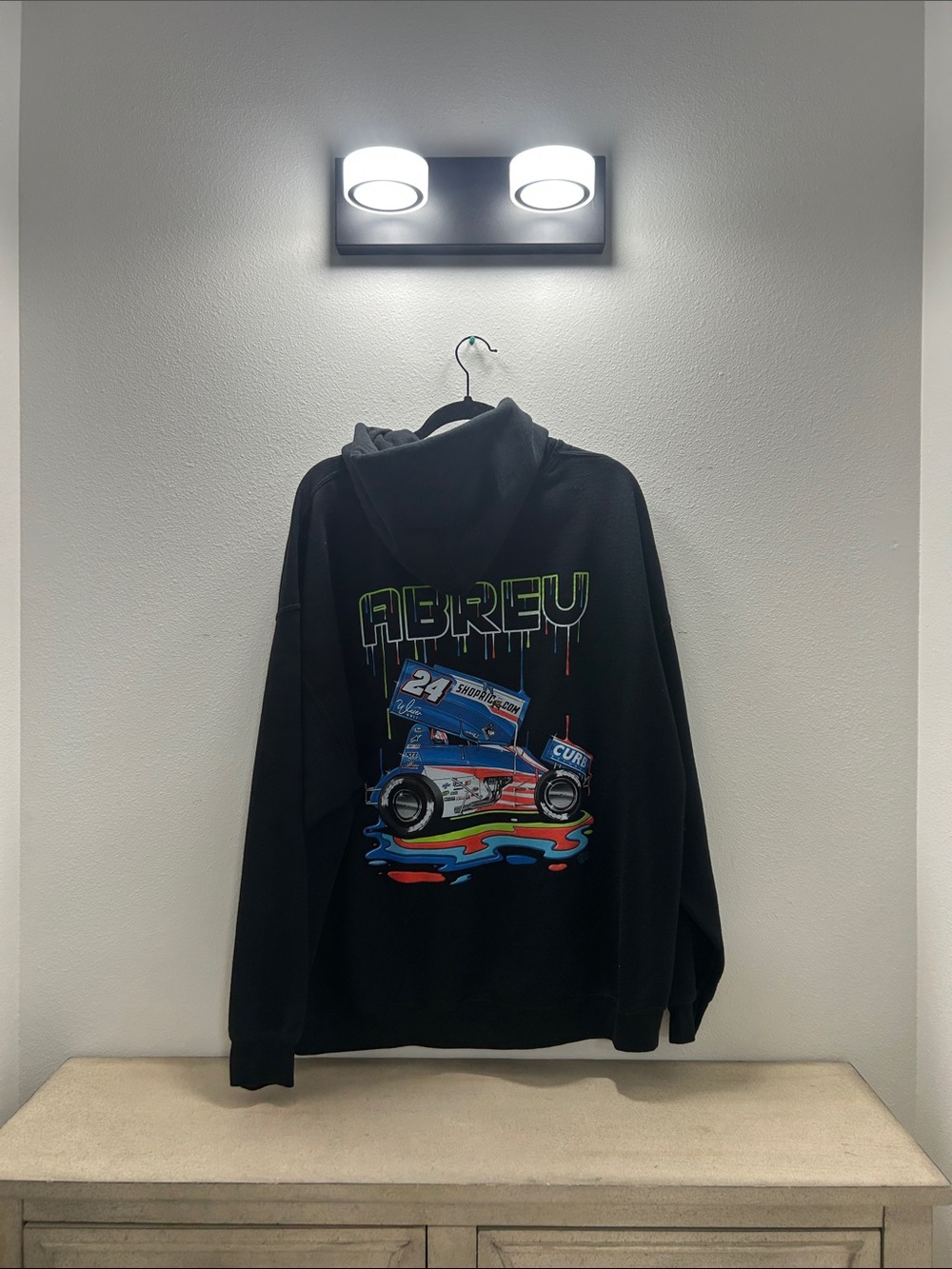 Gildan Black Hoodie with Multicolor Drip 'RICO' Logo